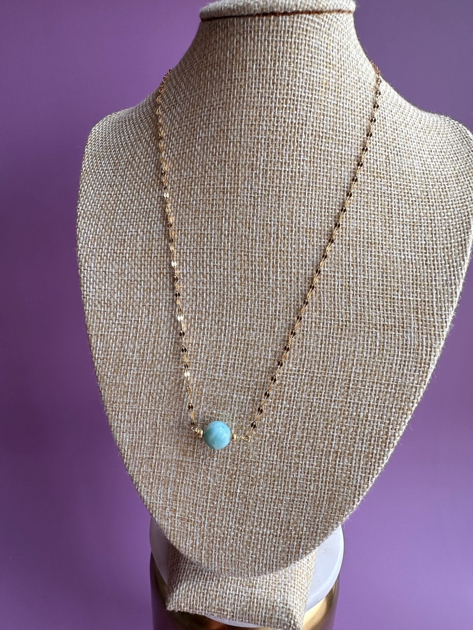 Larimar short necklaces - Luna by Cinthia Garcia