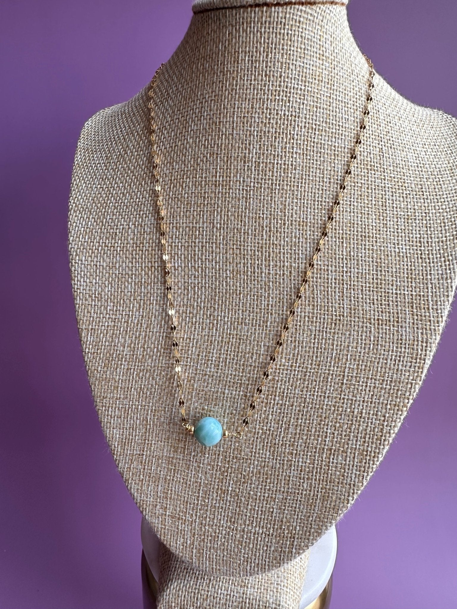 Larimar short necklaces - Luna by Cinthia Garcia