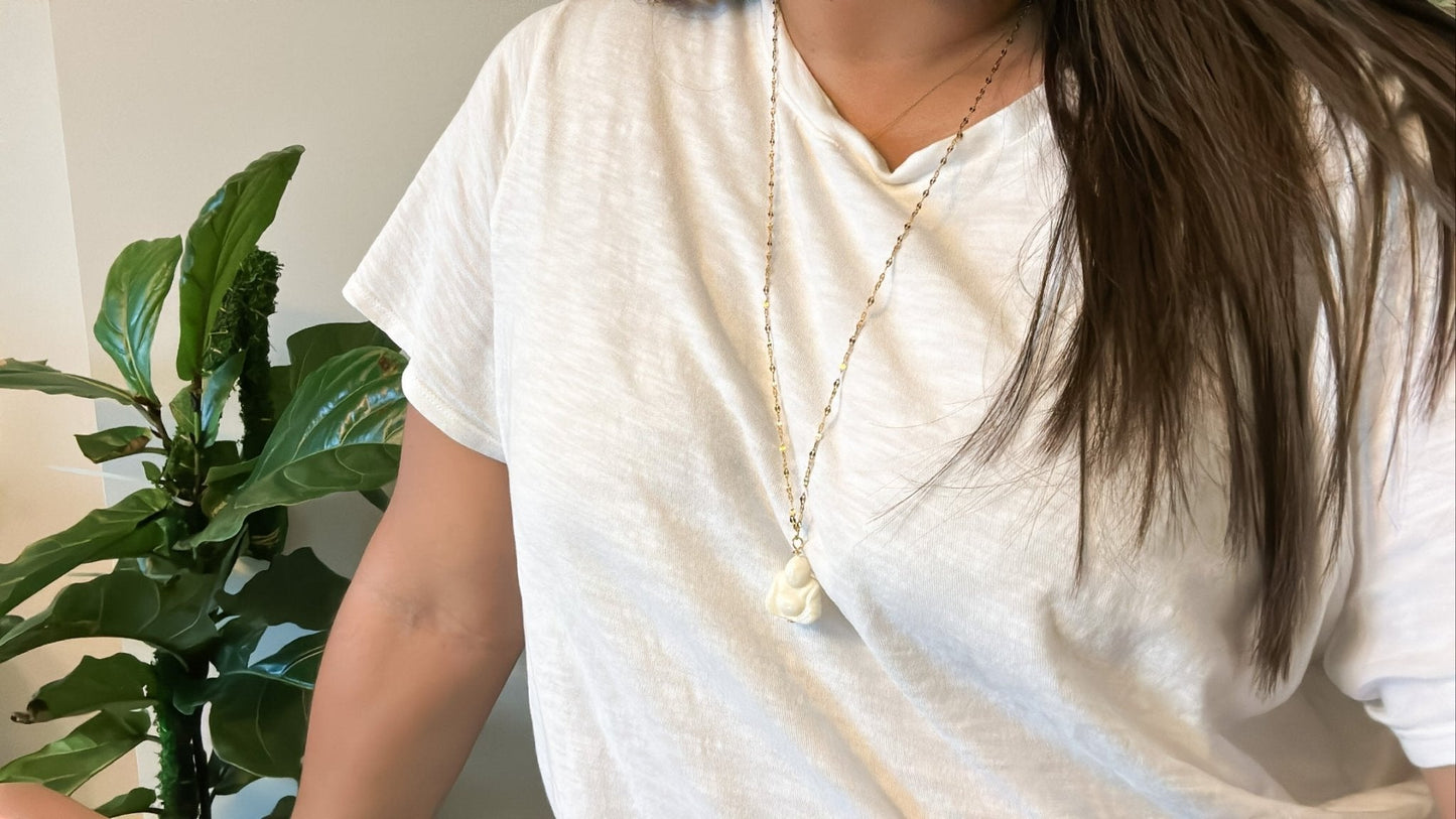 Long Buddha chain necklace - Luna by Cinthia Garcia