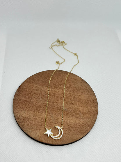 Moon & Star Necklace - Luna by Cinthia Garcia